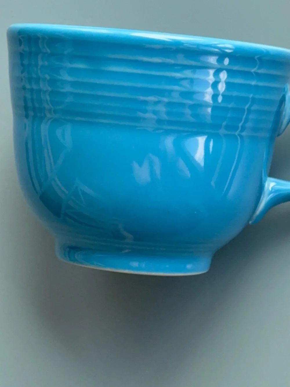 Vintage Fiestaware Small Coffee Cup, Turquoise Blue Color, EUC